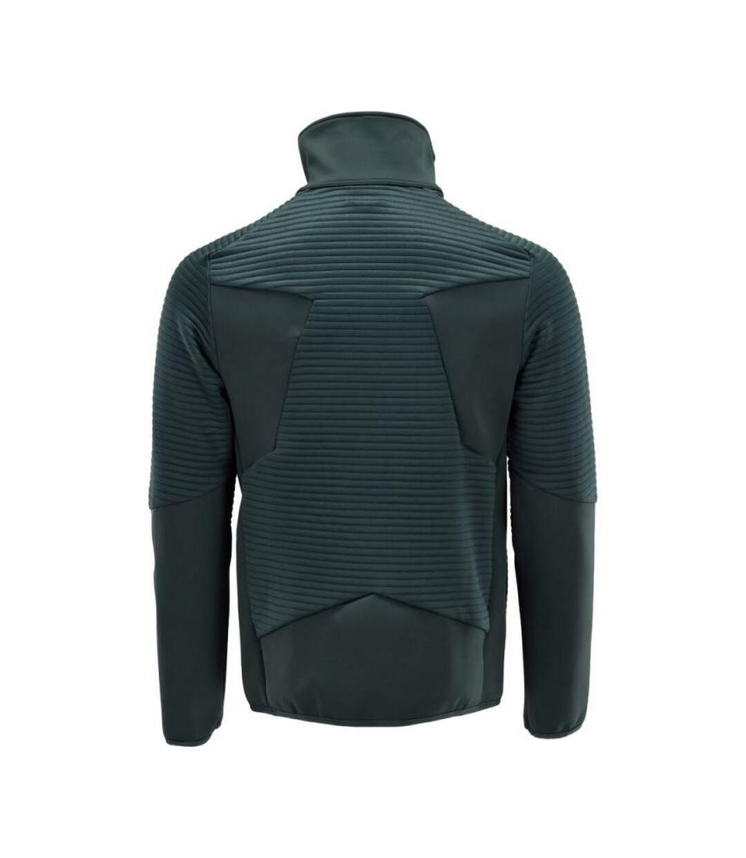 Mens Customised Striped Fleece Jacket Forest Green Mascot-2