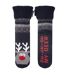 Isotoner Chaussettes d'intérieur homme maille/sherpa - picots antidérapants-3