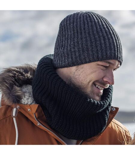 Mens Fleece Lined Thermal Winter Knitted Beanie Hat