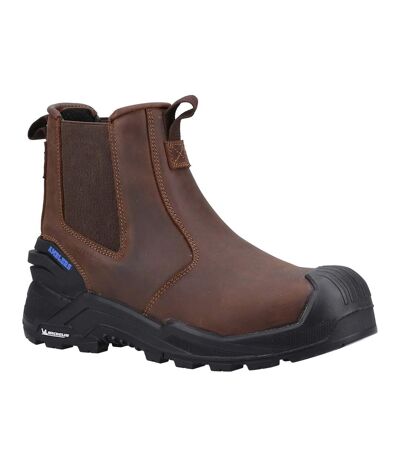 Mens 982c dealer leather safety boots brown Amblers