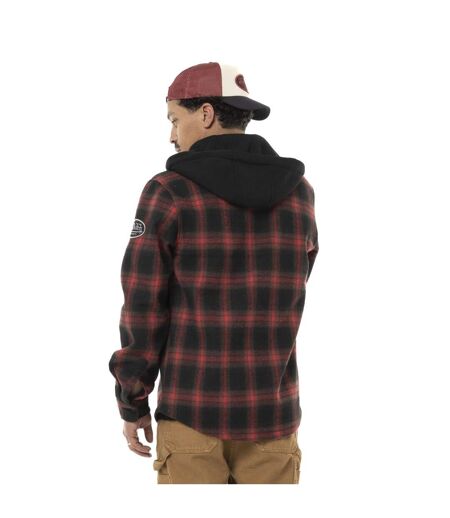 Sur Chemise homme en flanelle à carreaux et capuche détachable Howard Vondutch