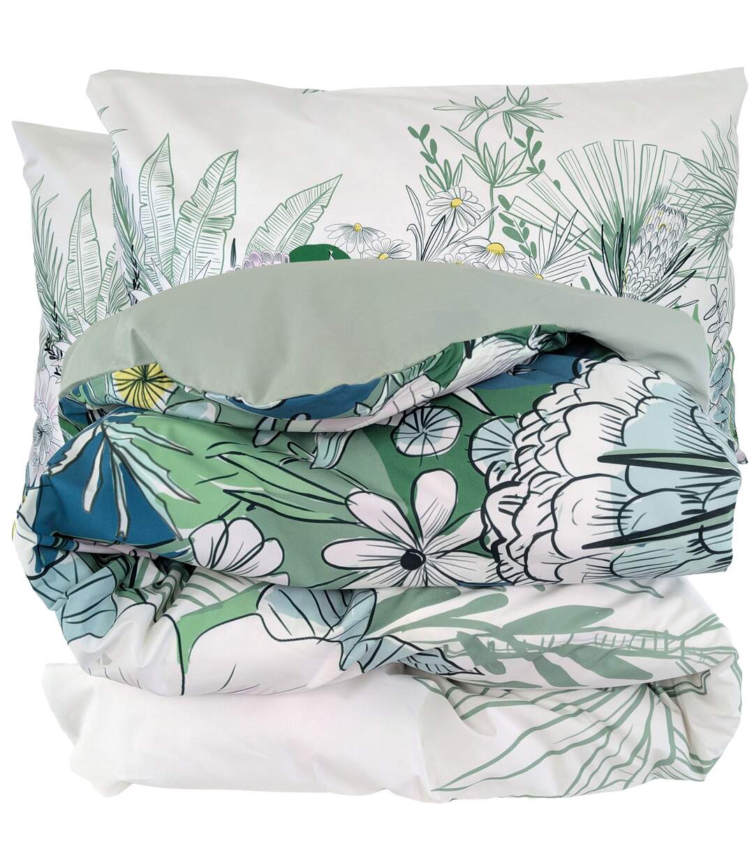 Parure de lit percale de coton collection BALI Taie 50x70 cm-2