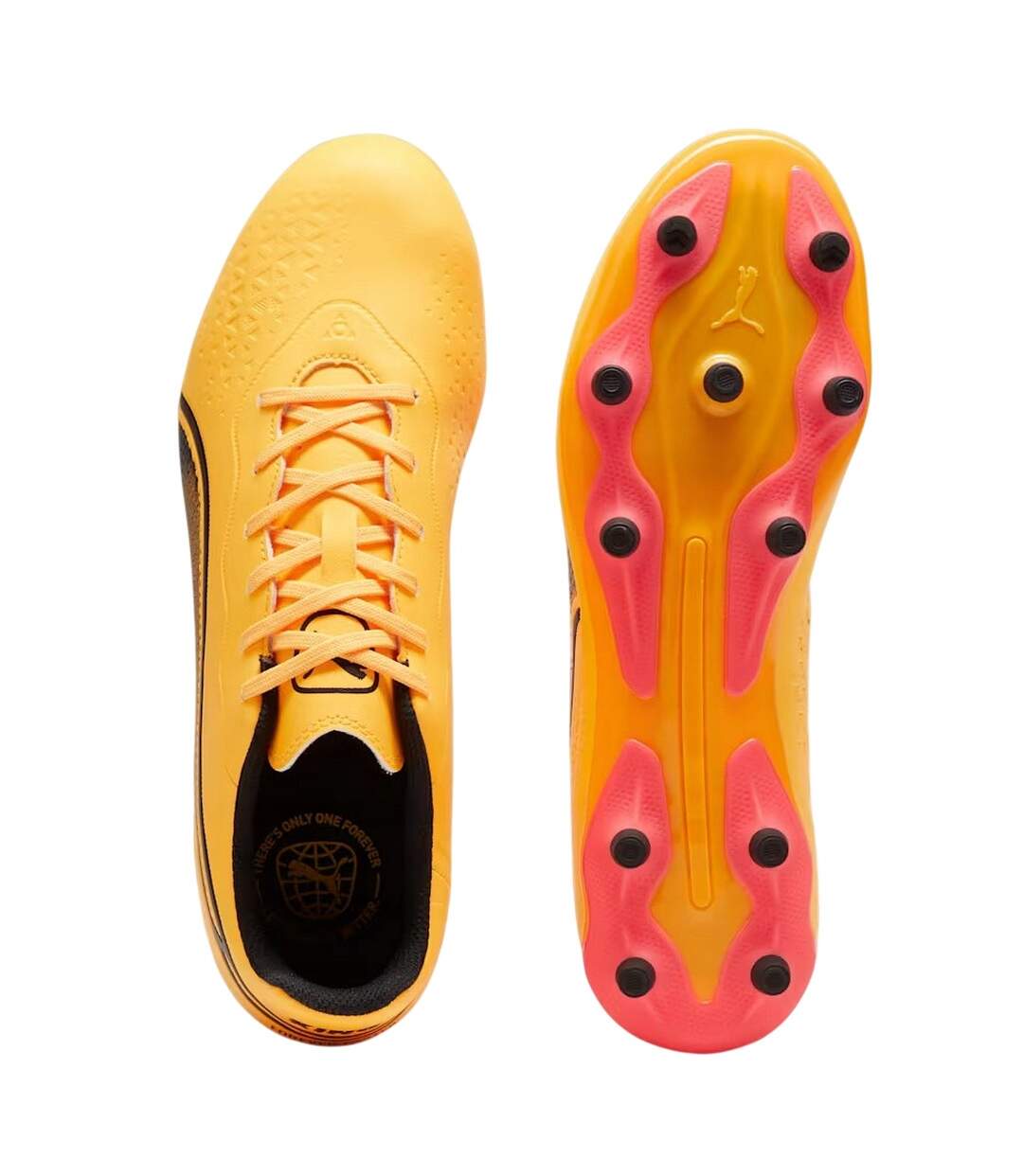 Chaussures De Foot Pour Terrain Ferme Match Style Lit Double Homme Orange Puma-4