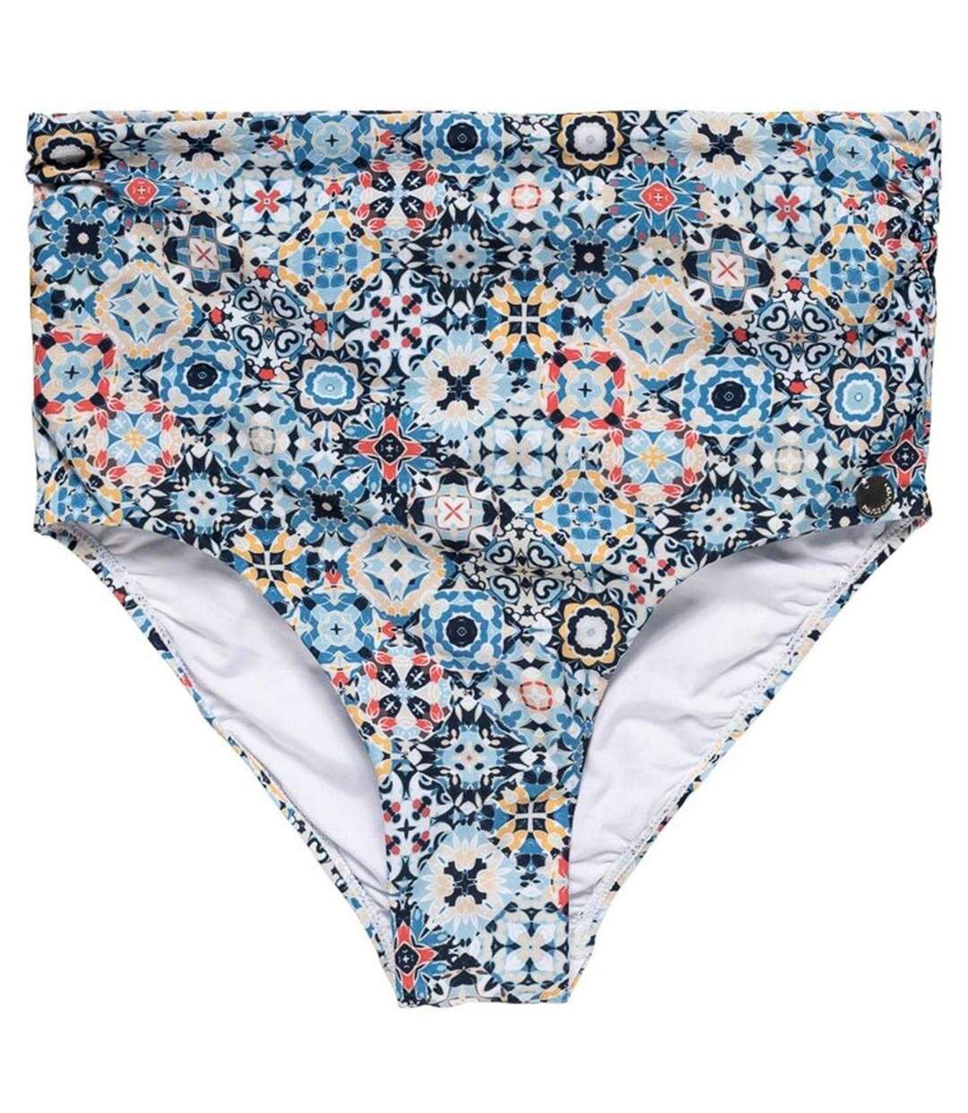 Bas De Maillot De Bain Motif/style Carreau Chara Femme Bleu Marine Panos Emporio-1
