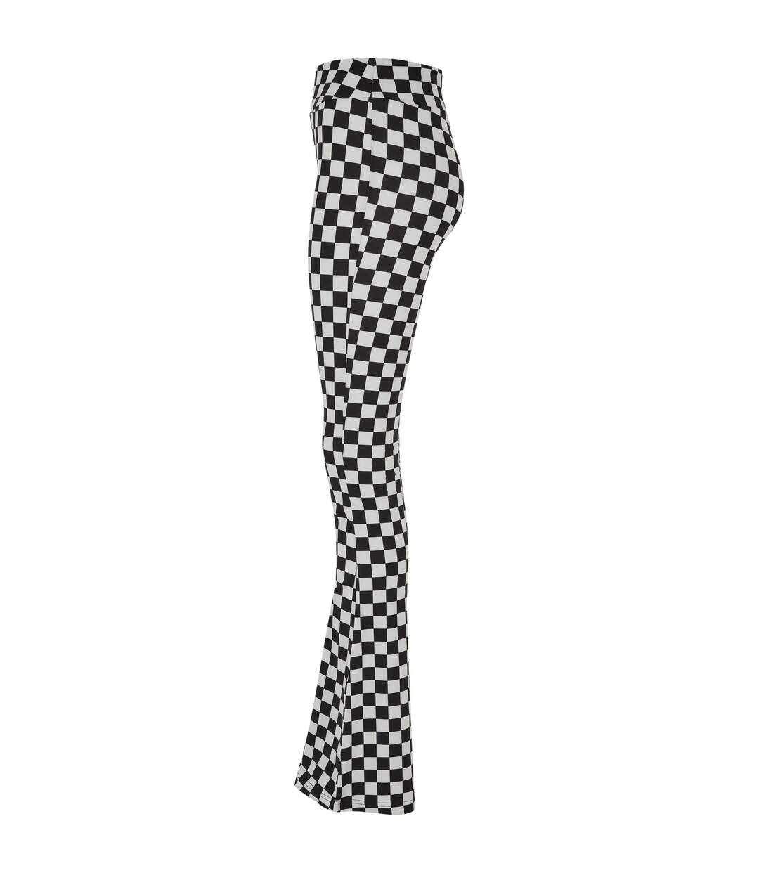Legging Motif/style À Carreaux Femme Noir Gris Pâle Urban Classics-3