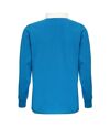 Asquith & Fox Mens Classic Fit Long Sleeve Vintage Rugby Shirt (Sapphire)