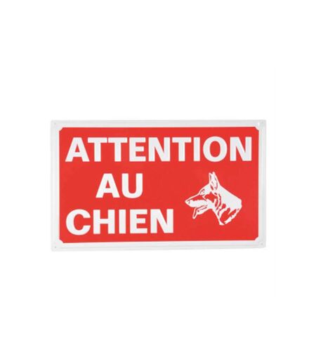 Paris Prix - Plaque Décorative attention Au Chien 33cm Rouge
