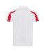 Mens Contrast Polo Shirt Arctic White Fire Red AWDis Cool-2