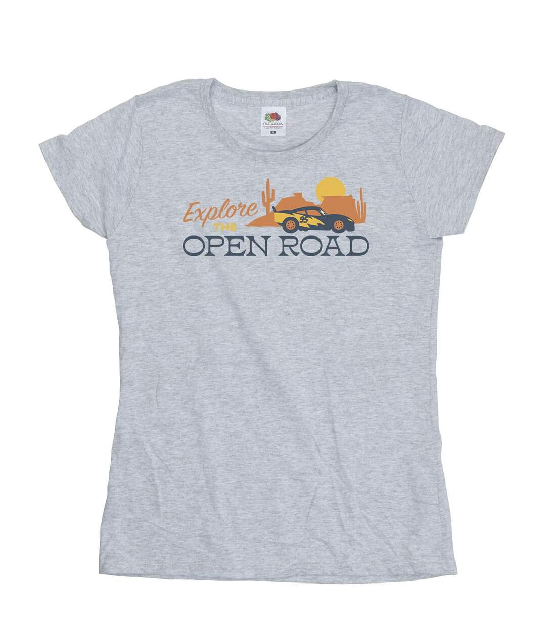 Disney - T-shirt CARS EXPLORE THE OPEN ROAD - Femme (Gris chiné) - UTBI13990-1