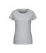 T-shirt Basic Femme Gris Chiné James And Nicholson-1