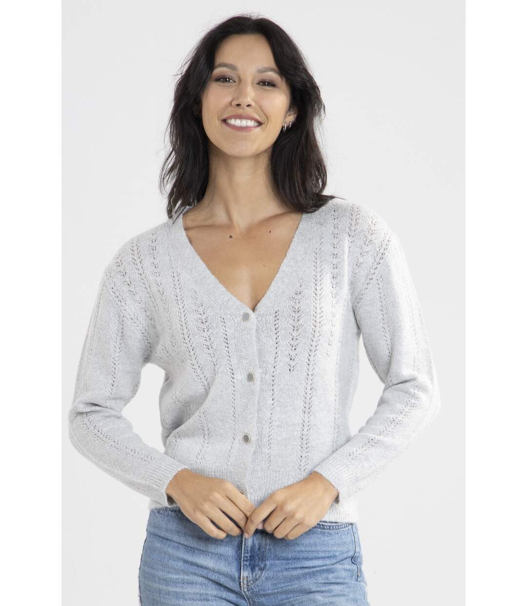 Pull Jacquard Gris-1