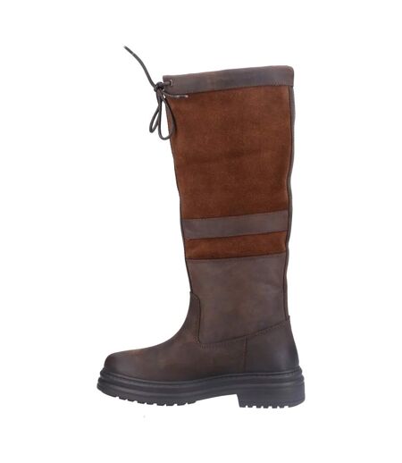 Womens/ladies Broadway Suede Calf Boots Brown Cotswold