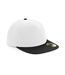 Casquette à visière plate adulte - B660 - blanc et noir-1