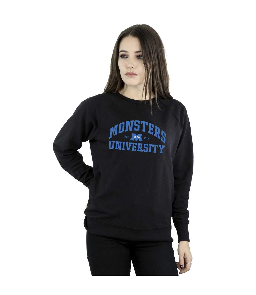 Disney Sweatshirt logo Monsters University Femme/Ladies (Noir) - UTBI29608-2