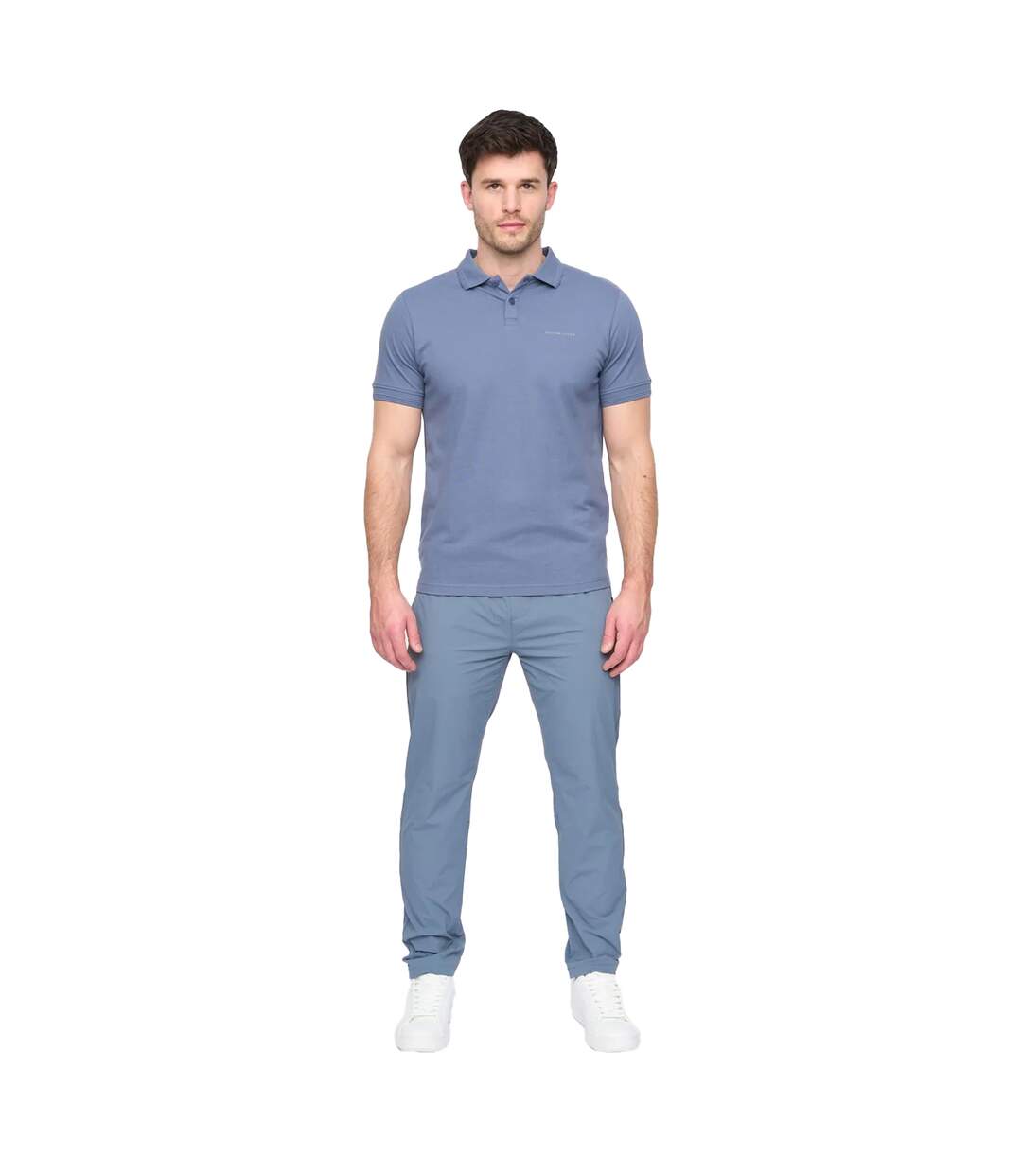 Mens Limatar Short-sleeved Polo Shirt Light Denim Duck And Cover-4