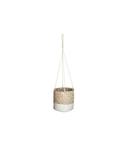 Lot de 2 Cache-Pots à Suspendre Seagrass 15cm Blanc