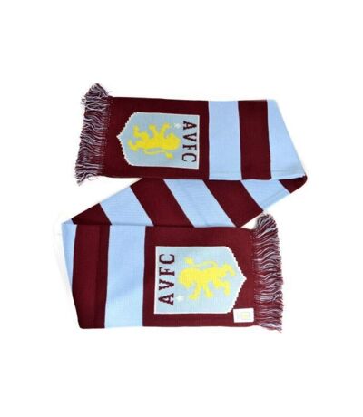 Aston Villa FC Bar Knitted Scarf (Claret Red/Sky Blue) (One Size) - UTBS2373