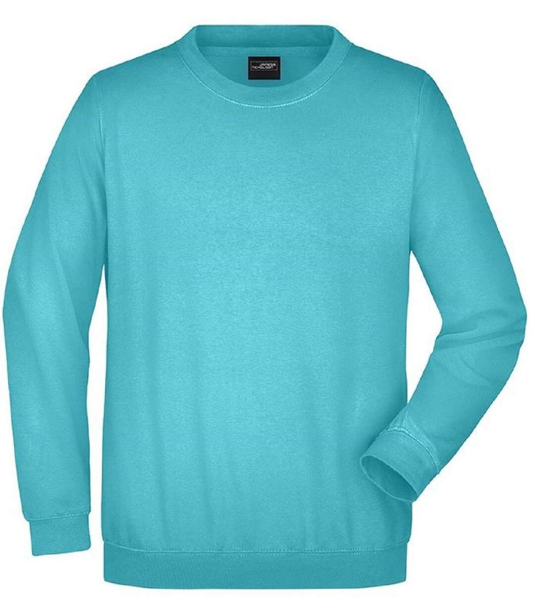 Sweat-shirt col rond - JN040 - bleu pacifique - mixte homme femme