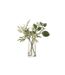 Feuille Artificielle Branche & Vase 38cm Vert Clair