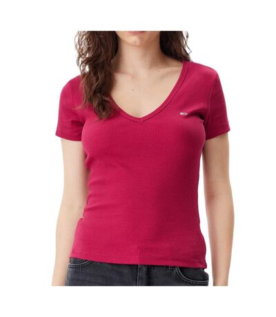 T-Shirt rose fushia femme tommy hilfiger essential - m