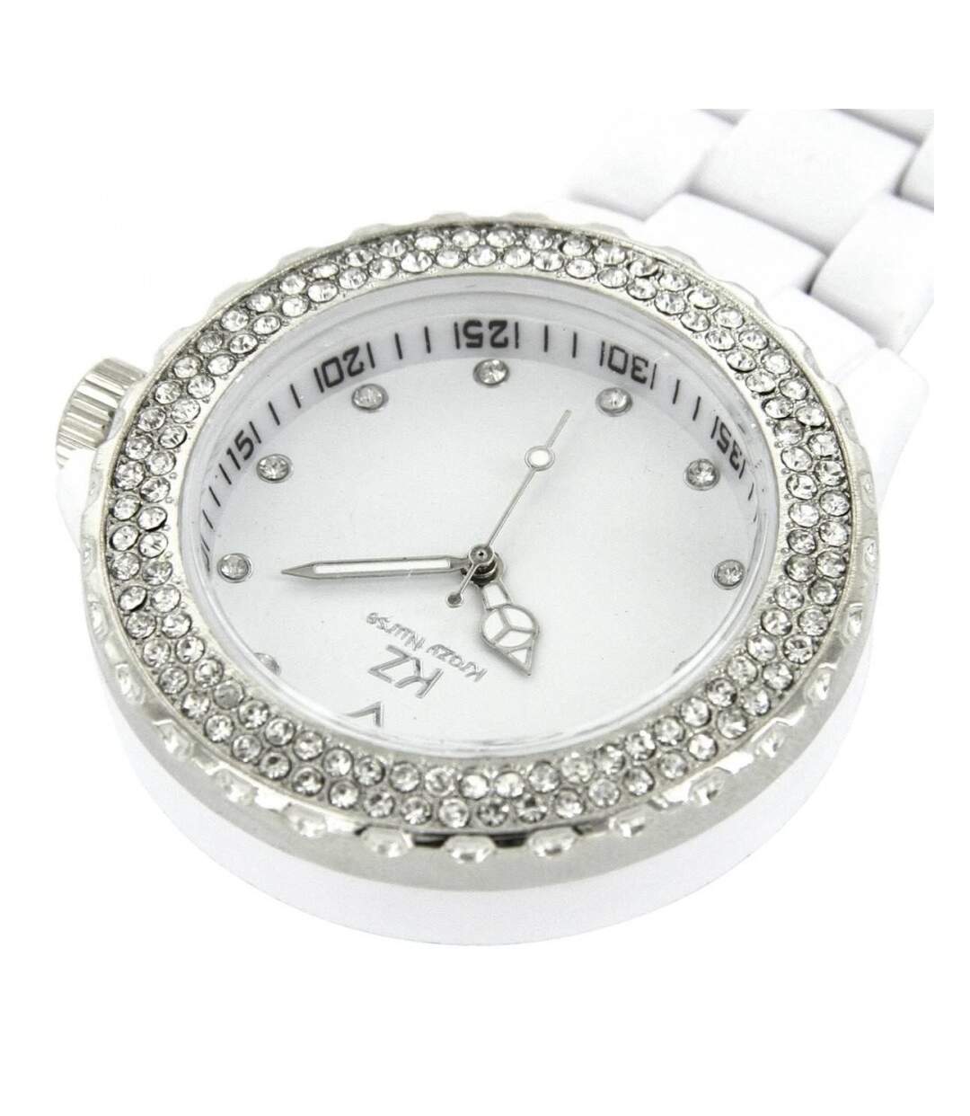 Montre Infirmière Originale Plastique Blanc Strass KRAZY 59