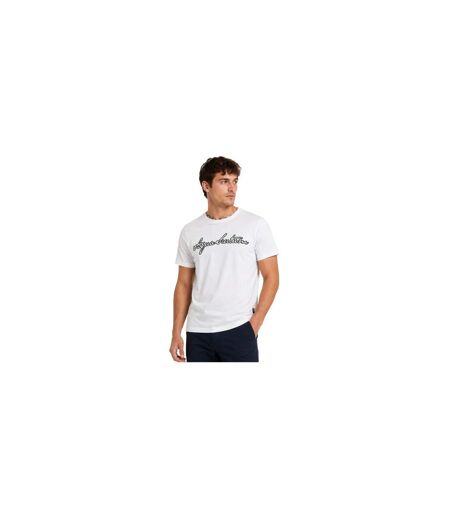 Mens Logo Jersey Crew Neck T-shirt White Aquascutum