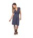 Krisp Womens/Ladies Cap Sleeve Knot Front Dress (Navy) - UTKP152-1