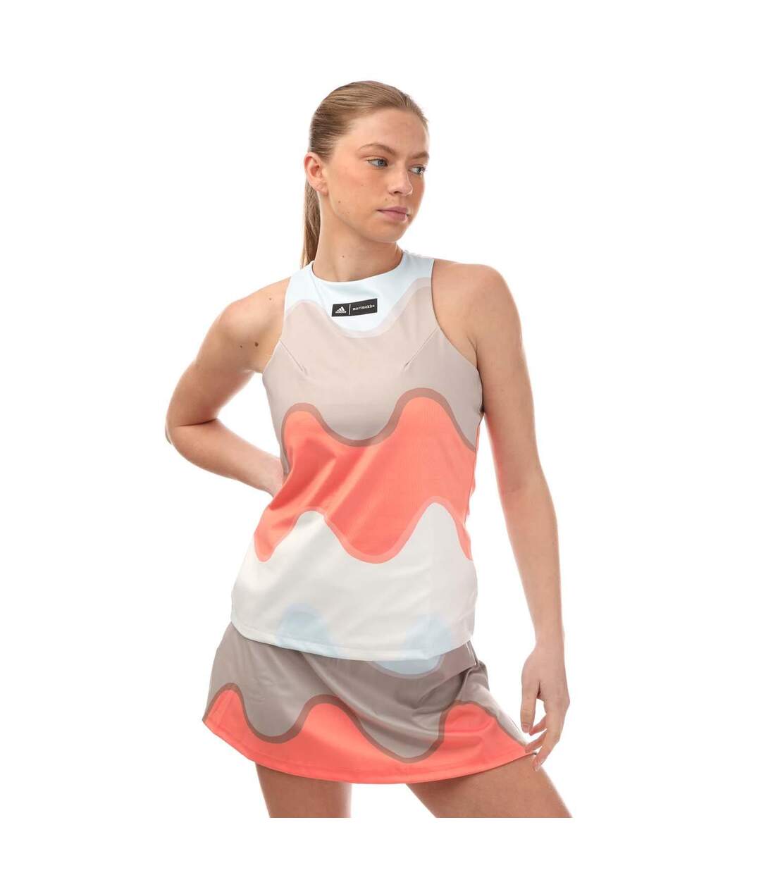 Womens/ladies marimekko tennis tank top multicoloured Adidas-1