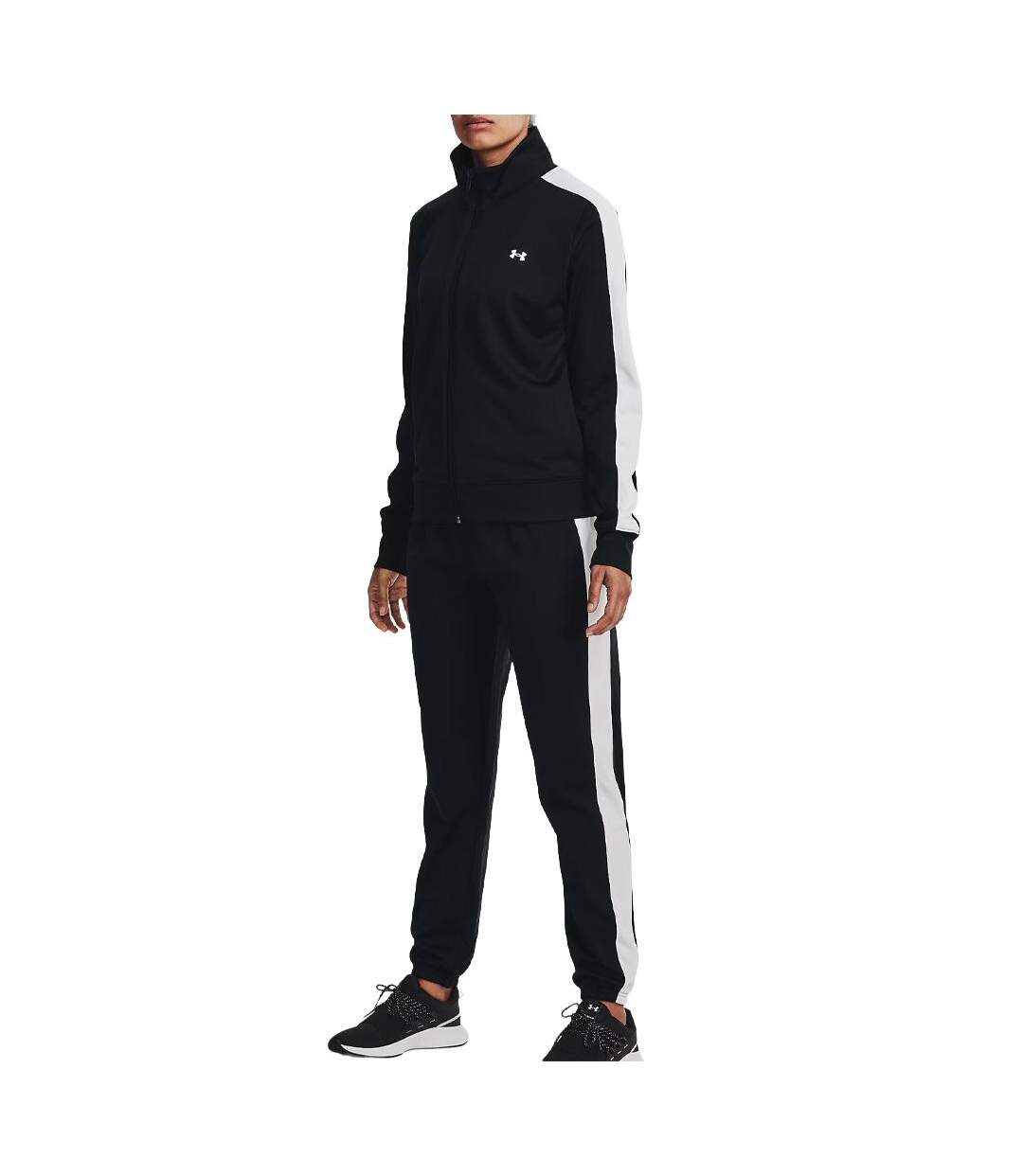 Survêtement noir/blanc femme under armour tricot-1