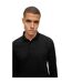 Mens Pirol Logo Long-sleeved Polo Shirt Black Boss-4