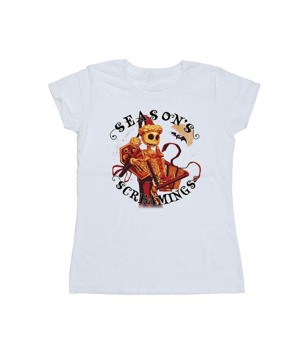 Disney T-shirt en coton Womens/Ladies The Nightmare Before Christmas Seasons Screamings (Blanc) - UTBI35778-1