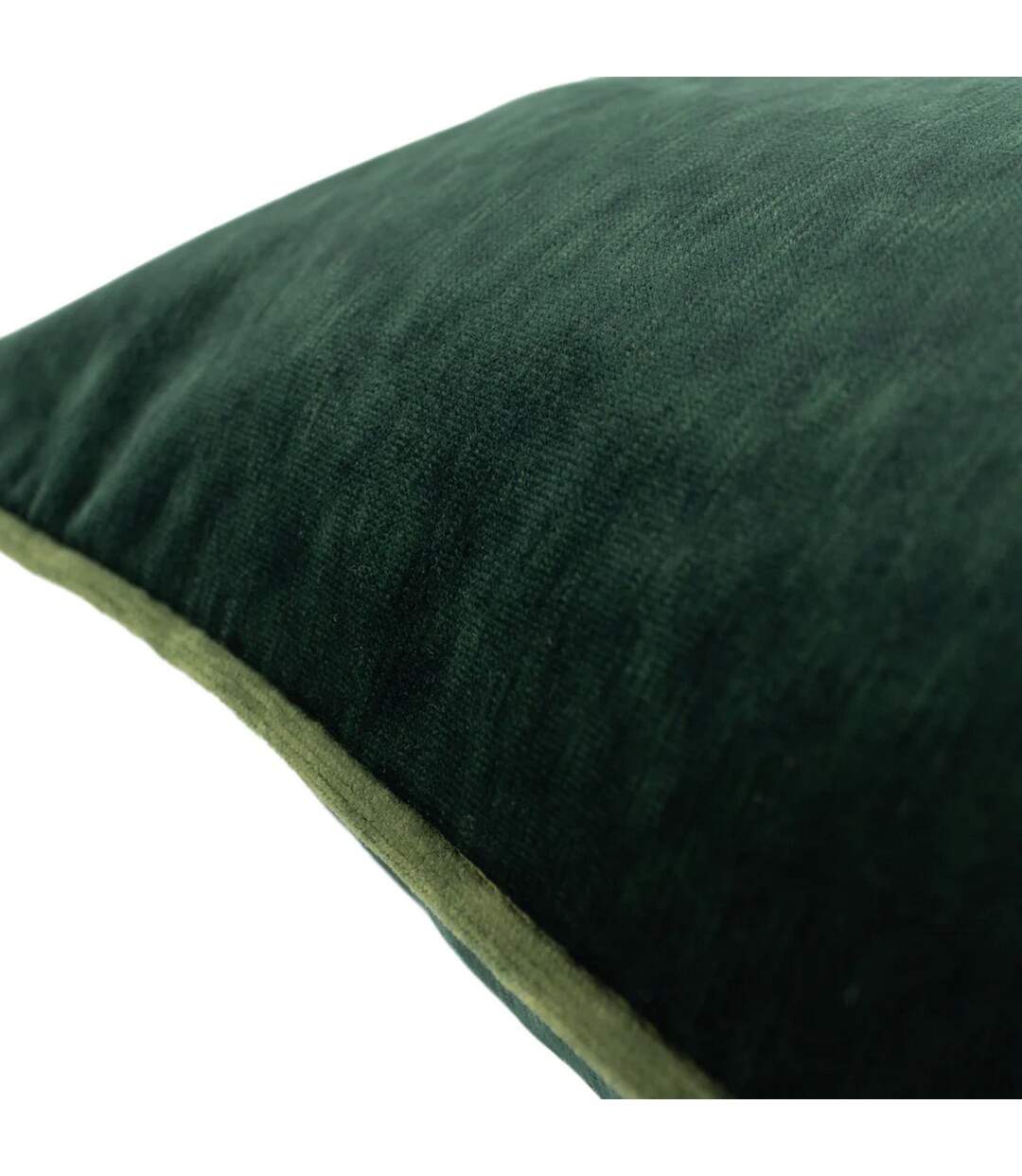 Torto velvet rectangular cushion cover 30cm x 60cm emerald/moss Paoletti