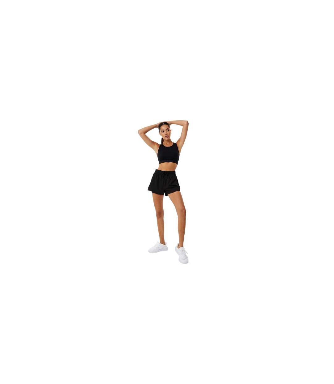 Womens/ladies Core Racerback Sports Bra Black USA Pro-1