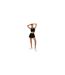 Womens/ladies Core Racerback Sports Bra Black USA Pro-1