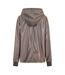 Womens/ladies Metallic Hooded Jacket Purple Puma-2