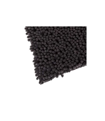 Tapis de Salle De Bain Maxi Chenille 50x80cm Noir