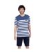 Pyjama court col rond homme Rayures Ocean Club Athena-1