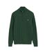Mens Cable Knit Half Zip Jumper Green Gant-2