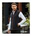Mens Artisan Fleece Oversized Gilet Black Brown Premier-1