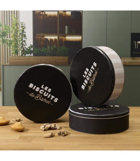 Boite de rangement à biscuits en métal AU BISTROT Biscuits