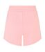 Womens/ladies Woven High Waist Sweat Shorts Pink Puma-2