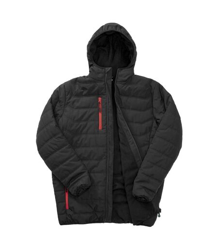 Result Genuine Recycled Mens Compass Padded Winter Jacket (Black/Red) - UTBC4959