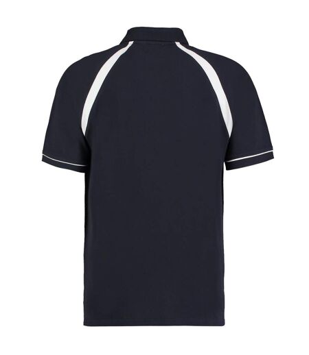 Oak Hill Polo À Manches Courtes Homme Bleu Marine Blanc Kustom Kit