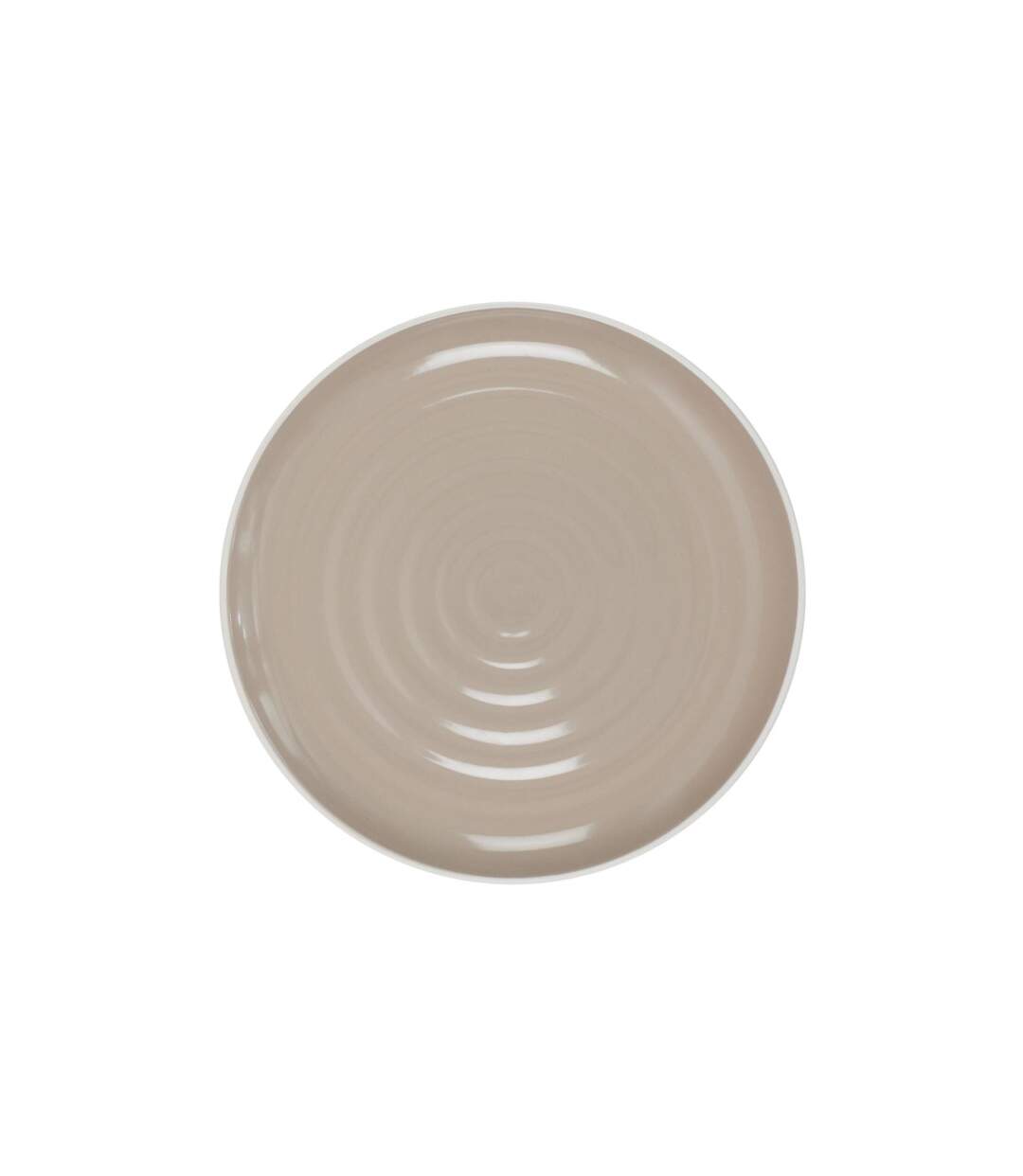 Lot de 6 Assiettes Plates Bicolore Mania 27cm Beige-1