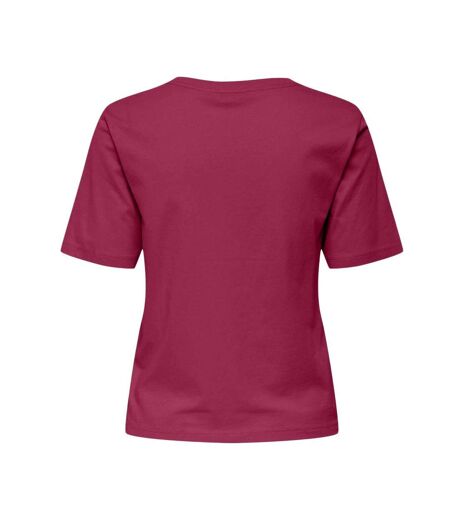 T-shirt rose fushia femme jdy rex 15352294 - l