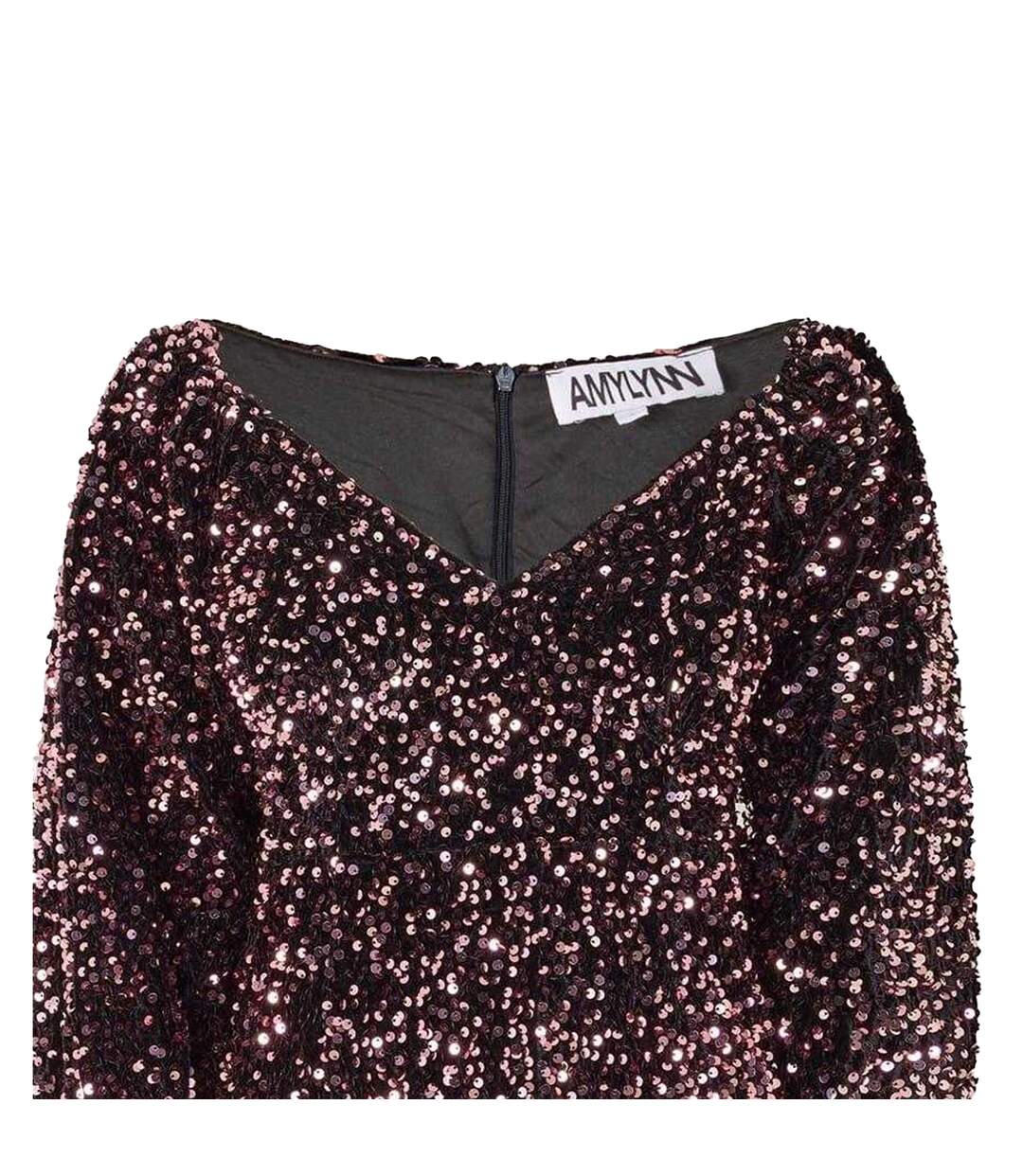 Womens/ladies Sequins V Neck Party Mini Dress Multicoloured AmyLynn-3