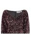 Womens/ladies Sequins V Neck Party Mini Dress Multicoloured AmyLynn-3