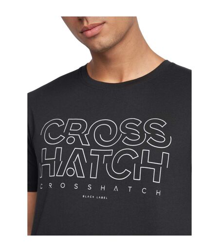 T-shirt helty homme noir Crosshatch