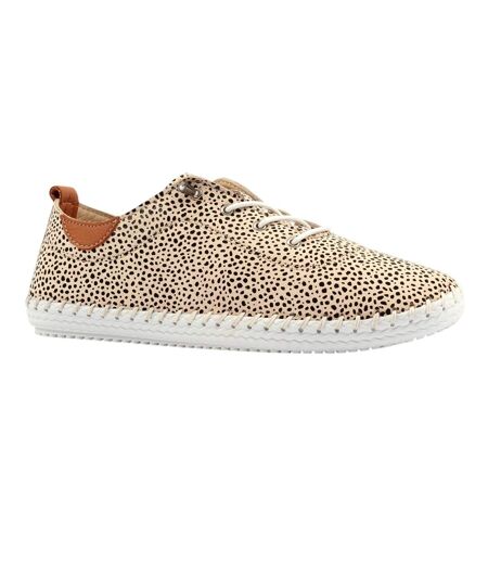 Tennis Motif/style Imprimé Animal St Ives Femme Brun Clair Noir Lunar