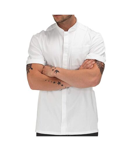 Unisex Adult Short-sleeved Chef Jacket White Black Le Chef